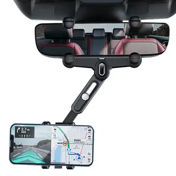 Кола за телефон с възможност за завъртане на 360 градуса, поставка за мобилен телефон на предното стъкло, Огледало за обратно виждане поставка за мобилен телефон, Дълга скоба за ръце