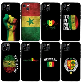 Калъф за мобилен телефон с флага Сенегал за iPhone 14 15 11 12 13 Pro Max Mini XS XR X 7 8 Plus SE 2020 меки корици Capa