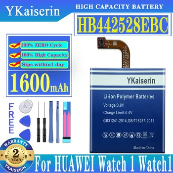 YKaiserin Батерия HB442528EBC 1600 ма за HUAWEI Watch 1 Watch1 HB-442528EBC Акумулаторни батерии + Инструменти