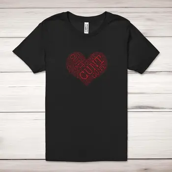 Тениска за възрастни C * nt Сърце