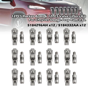 Areyourshop 12 бр. люлеещо и 12 бр. Комплект клапанных асансьори за Chrysler Dodge Jeep Ram 3,6 Л