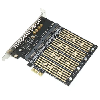 1 Комплект PCI-E X1 До 4 бита M. 2 B-Key SSD за PCIE NGFF Карта на адаптера за SATA Карта за разширяване на Многофункционална преносима