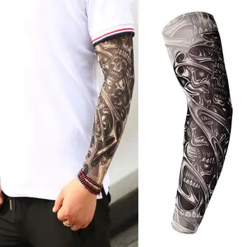 1бр Дишаща 3D Татуировката UV-Защита Ръкави За Джогинг Баскетболен Налокотник Фитнес Armlets Колоездене, Спортни Уреди За Ръце
