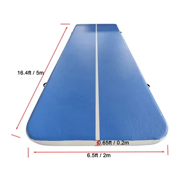 Мат гимнастика въздушна следа 16FT синята салта раздувная мат въздушна следа