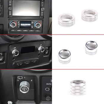 За Hummer H2 2003-2007 Авто климатик, дръжка регулиране на силата на звука, превключвател за задната чистачки, Капачка Копчета за регулиране на силата на звука на слушалките Отзад, подреден пръстен, изработени