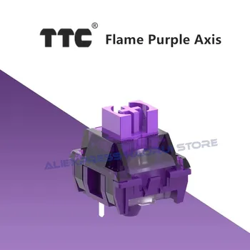 TTC Flame Purple Ос Switch Keyboard 3Pin 42gf Прахоустойчив Корпус на Линеен Вала Механична Клавиатура С Гореща Замяна DIY Потребителски Ключове