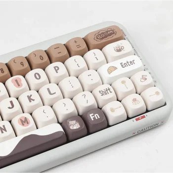 137 Клавиши шоколадова MOA Профил PBT Keycap Сублимационный Боя Keycap За Геймърска Механична Клавиатура Keycap MX Switch MOA Key Caps