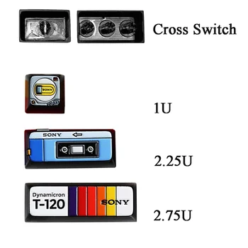 Идеални Капачки за клавиш Walkman с сплав QWER ESC Cherry R4 1U Keycap 2.25 U 2.75 U Клавиша Shift Ръчна клавиатура Метални Капачки за комбинации