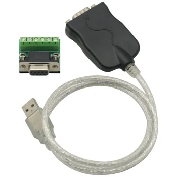 1БР USB 2.0 интерфейс RS-485 DB9 Последователен преобразувател на въртящ се кабел-адаптер кабел
