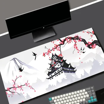 Подложка за мишка White Ghost Japan Cherry Blossom, игри къща, Нов HD-подложка за мишка, XXL, Нескользящий офис килим, подложка за мишка за лаптоп