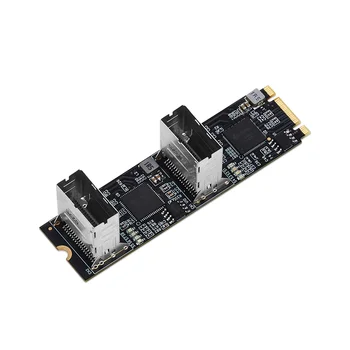 M. 2 PCIe3.0 до 8 Порта SATA 6G Multiplier Контролер Card B/M Key NGFF с 2 Интерфейси Mini SAS, като Всеки порт предоставя скорост на трансфер на данни 6 Gb/сек
