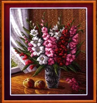Flowers50-50 Бродерия на кръстат бод на Околната среда Памучна нишка, Украса за дома, Подвесная картина, Подарък