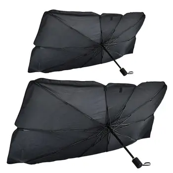 Авто сенника на предното стъкло Преносим авто чадър за топлоизолация на предното стъкло козирка UV-защита за