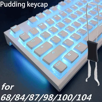 120 Комбинации Pudding Keycap OEM PBT Set Key Cap Ергономичен Хубава Шапка за Клавиши С Подсветка за Mx Profile Mechanical Keyboard Kit Keycaps